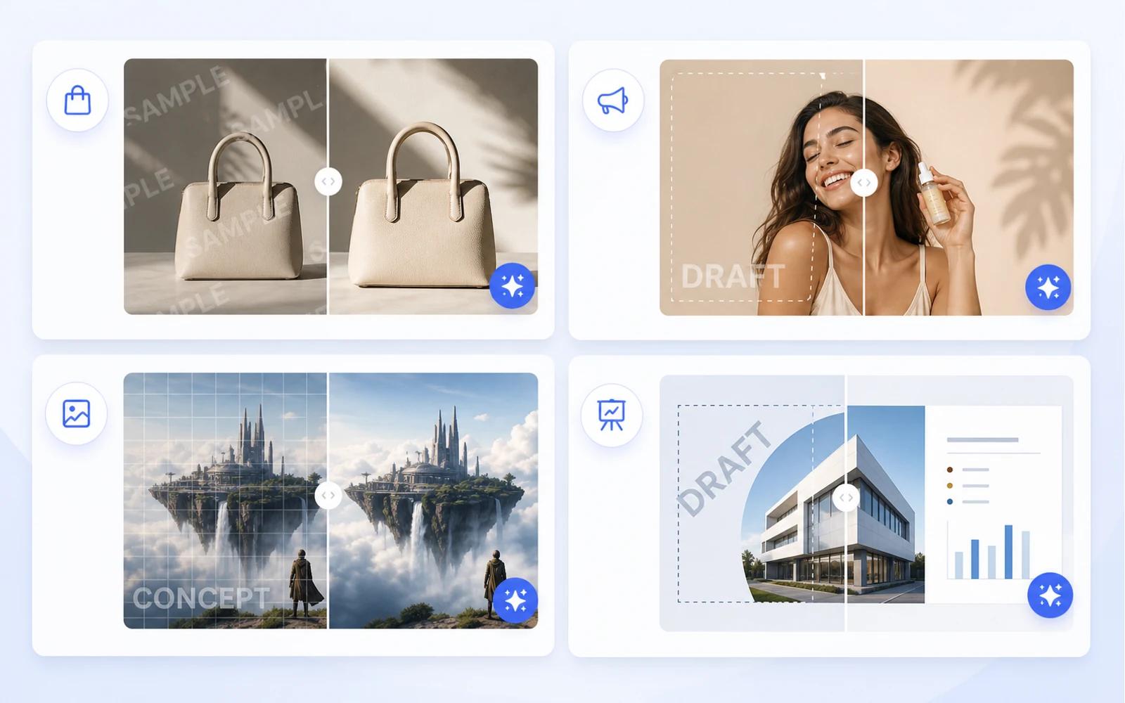 Clean image use cases after watermark removal