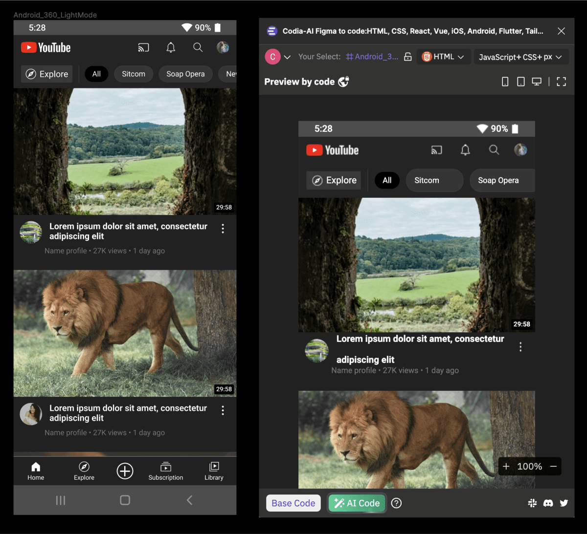 Codia's AI ensures fast, accurate design-to-code translation